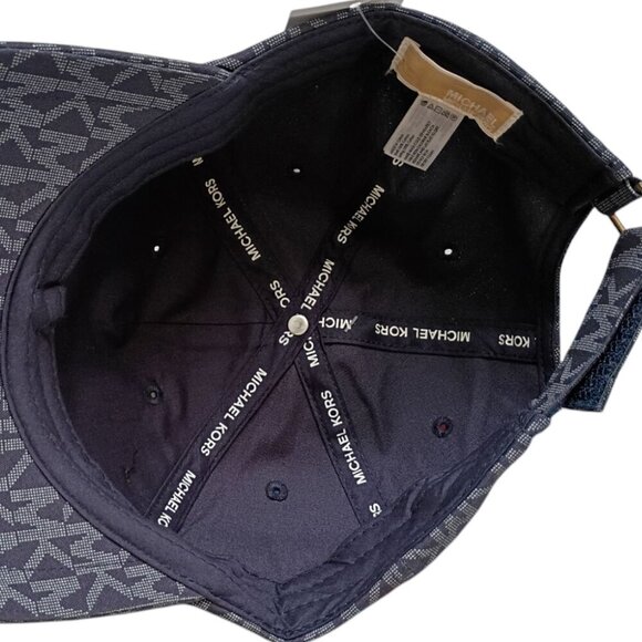 Michael Kors Women's Blue Cotton Adjustable Logo Cap - One Size - Picture 7 of 9
